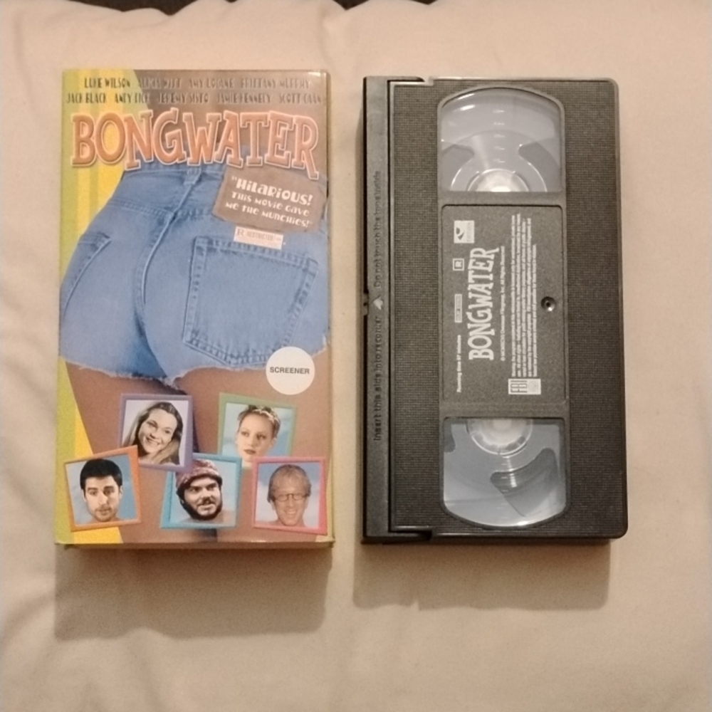 Bongwater VHS Tape Rare Promo Screener Stoner Comedy Vintage
